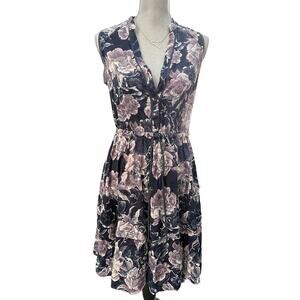 Small dress simply vera wang dark floral purple lilac